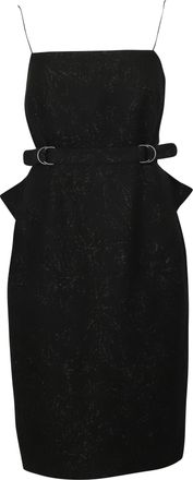 Bottega Veneta Bottega Veneta jurk met ceintuur in zwarte viscose