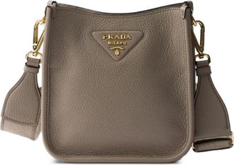 Prada Borsa a spalla mini in pelle - F03QH CLAY GRAY