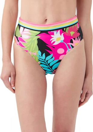 Trina Turk Womens Tiki High Waist Bikini Bottom In Multi