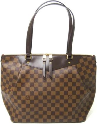 Louis Vuitton Tweedehands Canvas Louis Vuitton tassen - Dames - Vintage Shopper - Bruin - ONE Size - Vintage