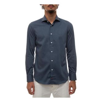 Carrel Casual Overhemd - Heren - Casual Overhemden - Blauw - 4XS - Katoen - Overhemden