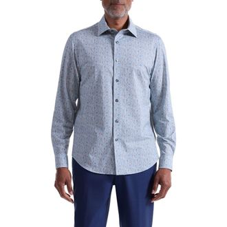 Bugatchi James OoohCotton Floral Button-Up Shirt in Seafoam at Nordstrom Rack, Size Xx-Large