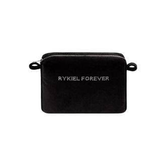Sonia Rykiel Custodia in velluto con strass - - Bags - unisex - Nero - ONE SIZE