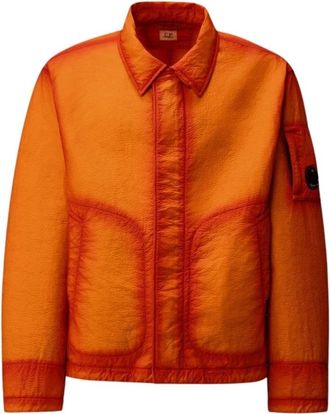 C.P. Company C.p. Company, Jassen, Heren, Oranje, M, Nylon, Feltro Bi-Film Short Jacket