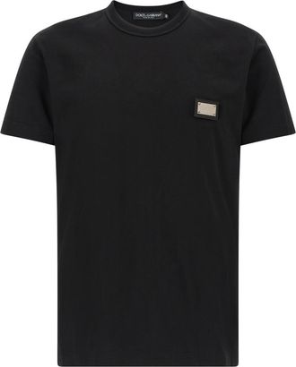 Dolce & Gabbana Black Logo Plate T-shirt