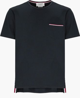 Thom Browne Navy Cotton T-shirt