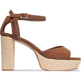 Bernardo Valeria Platform High Heeled Sandal in Almond at Nordstrom, Size 7.5