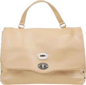 Zanellato Leren handtas met verstelbare schouderband - Dames - Handtassen - Bruin - ONE Size - Leer - Tassen
