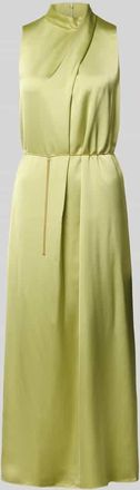 HUGO BOSS Tailliertes Cocktailkleid mit Taillenkette Modell KEWINA in Hellgruen, Gr&ouml;&szlig;e 34