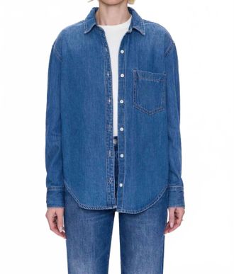 Pistola Denim Jamie Essential Denim Shirt In Medium Blue