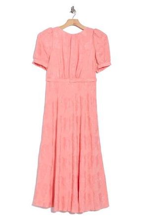 L.k. Bennett Pearl Puff Sleeve Maxi Dress in Rose at Nordstrom Rack, Size 10 Us / 14 Uk