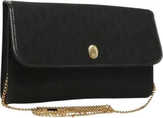 Dior Pre-owned Clutches, female, Black, Size: ONE SIZE Pre-owned Trotter Canvas Shoulder Bag