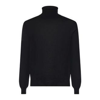 Mauro Ottaviani Truien & Vesten, Heren, Zwart, M, Wol, Wool Turtleneck