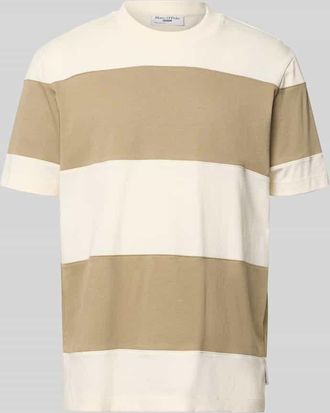 Marc O'Polo Denim Marc OPolo Denim Relaxed Fit T-Shirt aus reiner Baumwolle in Mittelbraun, Gr&ouml;&szlig;e XXL