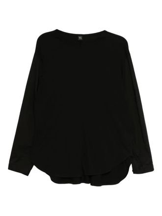 Yohji Yamamoto Katoenen T-shirt - Zwart