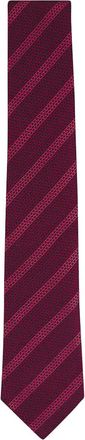 Brunello Cucinelli Cravatta a righe in seta - Rosso