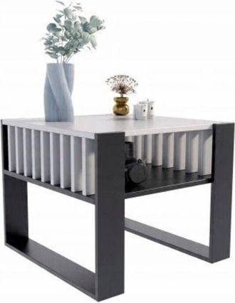 OEM Tavolino Quadrato Iga Bianco/nero Per Il Soggiorno Tavolino Mk