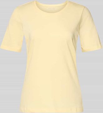 Christian Berg T-Shirt mit Rundhalsausschnitt in Pastellgelb, Gr&ouml;&szlig;e XXL