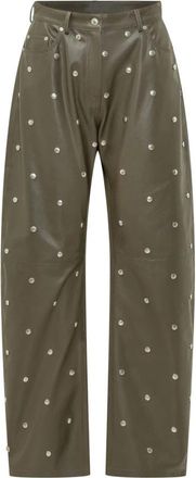 Stella McCartney Rechte broek - Dames - Wijde Broeken - Bruin - XS - Broeken