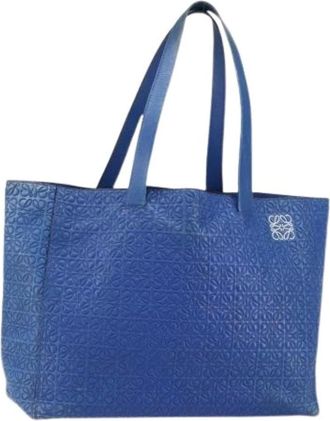 Loewe Pre-owned Tote Bags, female, Blue, Size: ONE SIZE Pre-owned Tote Bag