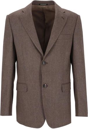 Emporio Armani Suit Sets - Heren - Blazers - Bruin - XL - Jassen