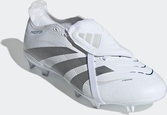 adidas Fussballschuh ADIDAS PERFORMANCE PREDATOR LEAGUE FOLD-OVER TONGUE FG/MG, Gr. 44, silber (cloud wei&szlig;, silber metallic, bright royal), Synthetik, Schuhe