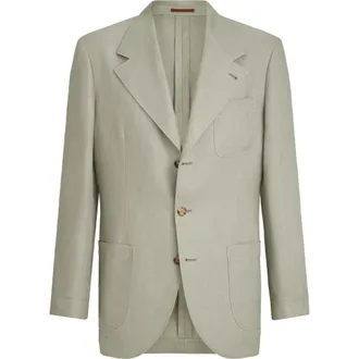 Brunello Cucinelli Chevron unlined blazer in Sage at Nordstrom, Size 50 It