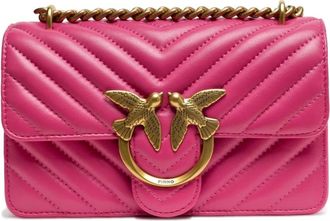 Pinko Borsa a spalla Love Birds in pelle trapuntata - - Bags - Donna - Rosa - ONE SIZE