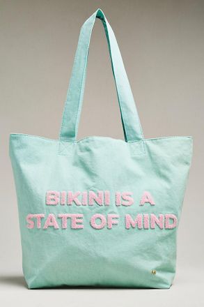 PQ Swim Vacation Script Tote Bag