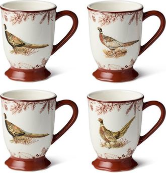 Certified International Pheasant Grove Set Of 4 Mugs