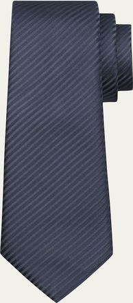 Giorgio Armani Mens Tonal Stripe Silk Tie