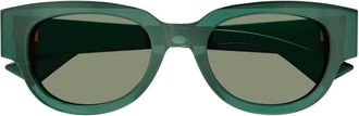 Bottega Veneta Green Square Ladies Sunglasses BV1278SA 003 52