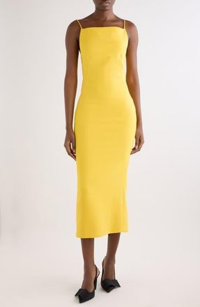 Givenchy Tailored Cady Sheath Dress in Golden Yellow at Nordstrom, Size 38
