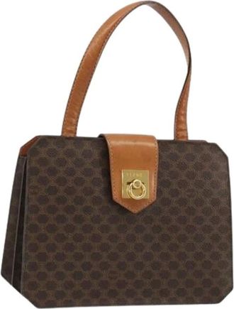 Celine Pre-owned Handbags, female, Brown, Size: ONE SIZE Pre-owned Vintage Macadam Canvas Hand Bag
