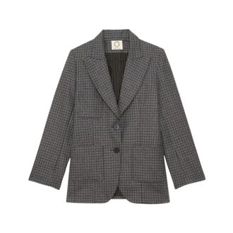 Ines De La Fressange Giacca a Quadri Thad&eacute;e - - Jackets - Donna - Grigio - S