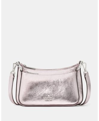 Kate Spade New York Womens Duet Metallic Small Crossbody - Purple Leather - One Size