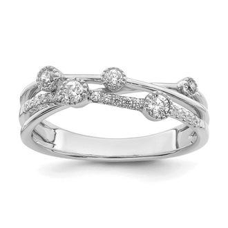 Diamond2Deal 14k Gold Lab Grown Diamond Wedding Band Ring 1/4Ct Clarity- VS Color- G-H