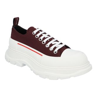 Alexander McQueen Alexander Mcqueen Mens Tread Sneaker Burgundy White - Red Canvas - Size EU 41