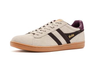 Gola Equipe II Suede Mens Shoes Bone/Mocha/Red Ochre : 10.5 D - Medium, Leather/Suede