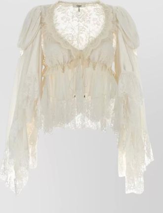 Chlo&eacute; silk satin blouse