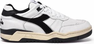 Diadora White Black Leather B.560 Sneakers