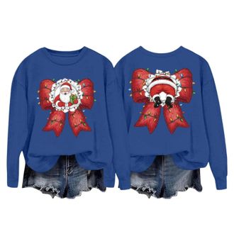 Generic Funny Christmas Jumpers Christmas Sweatshirt for Women Sweatshirts for Women Uk Sports Winter Jumpers Ladies Sweaters Humorous Pattern Fall Sweaters P