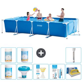 Intex Piscina Con Estructura Rectangular - 450x220x84 Cm - 7-piezas S43204