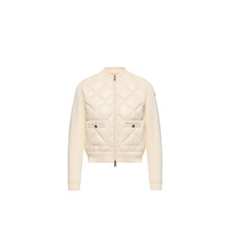 Moncler Moncler Cotton Padded Cardigan, Women, White, Size: Xl