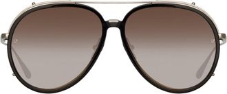 Linda Farrow MAVERICK LFL1358 C3 Mens Sunglasses Black Size 59