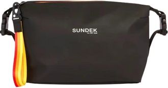 Sundek Beauty Case met Regenboog Rits - unisex - Schoudertassen - Zwart - ONE Size - Tassen
