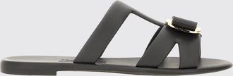 Ferragamo Slide New Vara in PVC con fiocco iconico e tacco basso