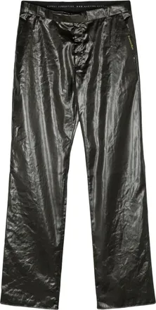 Martine Rose mid-rise straight-leg trousers - men - Cotton/Polyester - 48 - Green