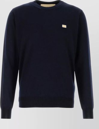 Valentino crew neck sweater ribbed cuffs hem