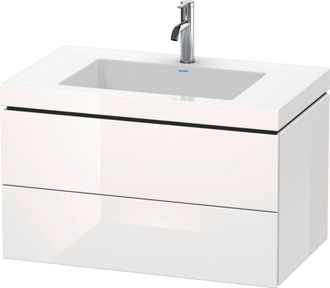 Duravit Mueble De Ba&ntilde;o L-cube Wt Vero Air 500x800x480mm Sin Orificio Para Grifer&iacute;a Nogal Oscuro
